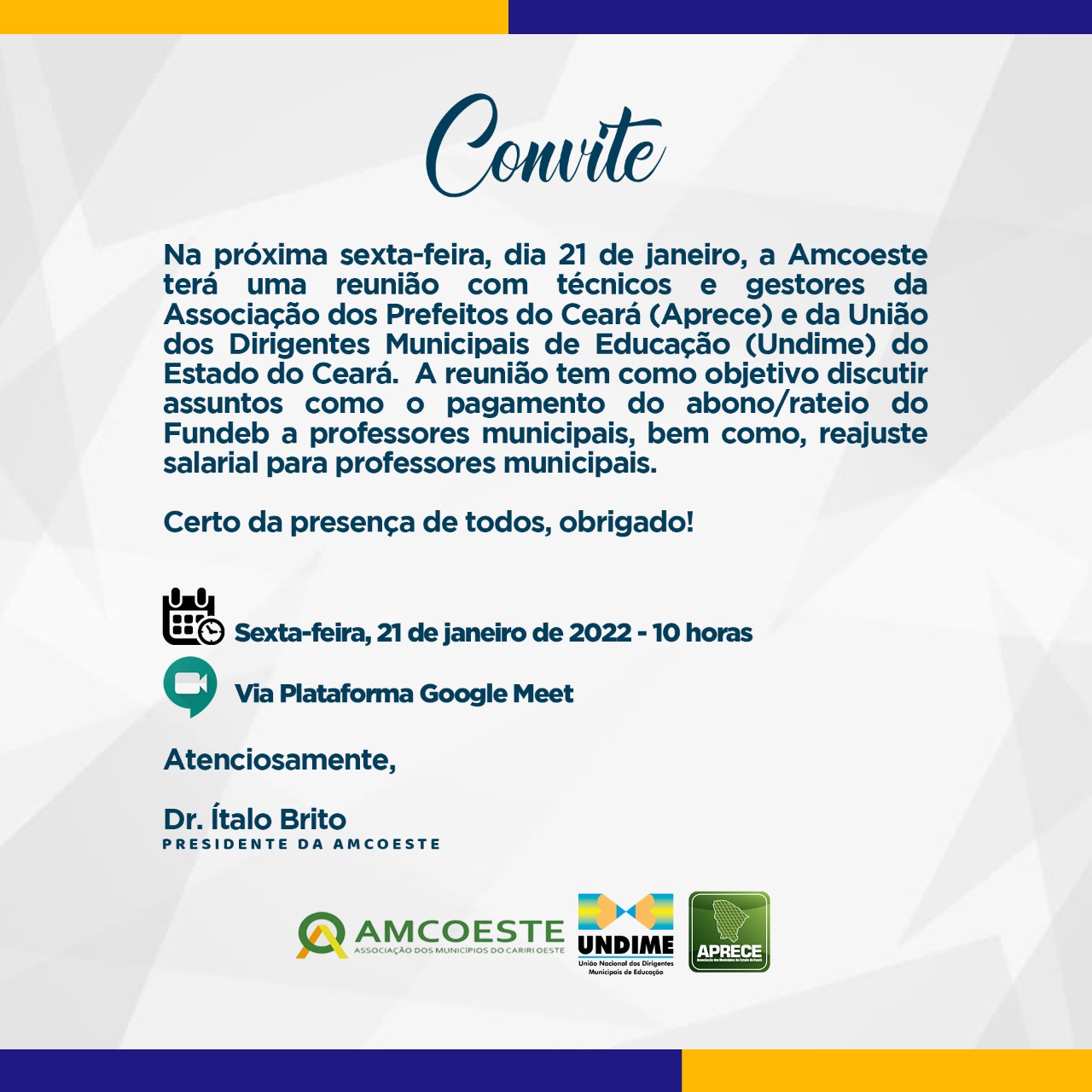 Read more about the article Prefeitos da Amcoeste se reúnem com representantes da Aprece e da Undime